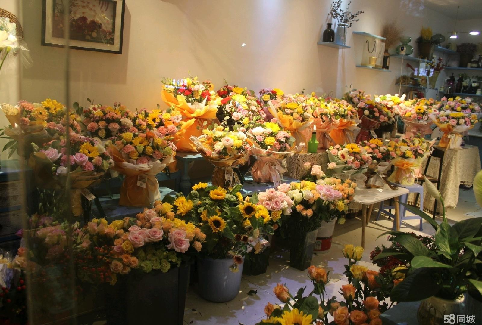 (转让)花店转让，已经经营五年，空调保鲜柜都有