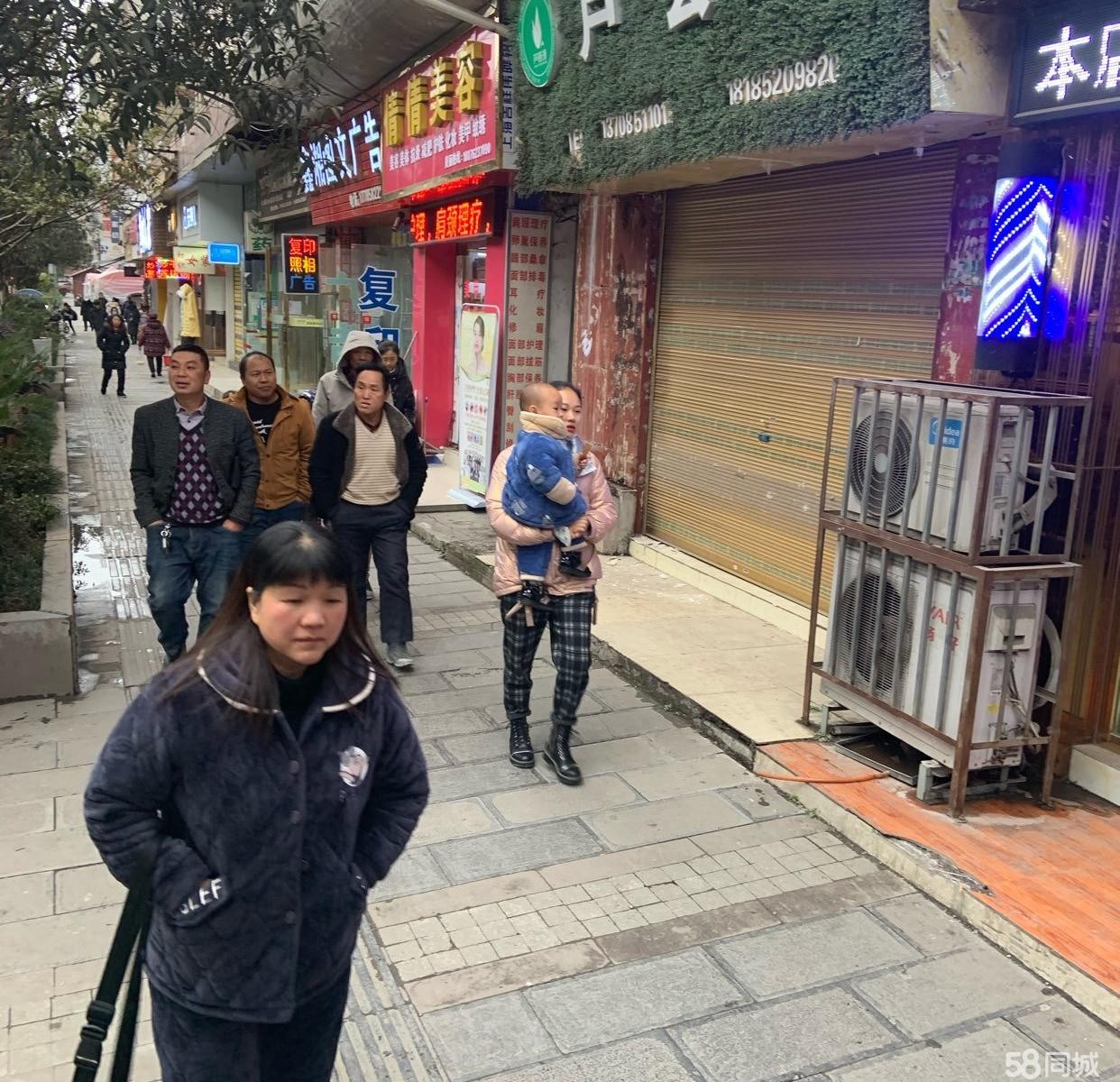 (转让)这- -排街就我一家美发容店，每天客量40-60