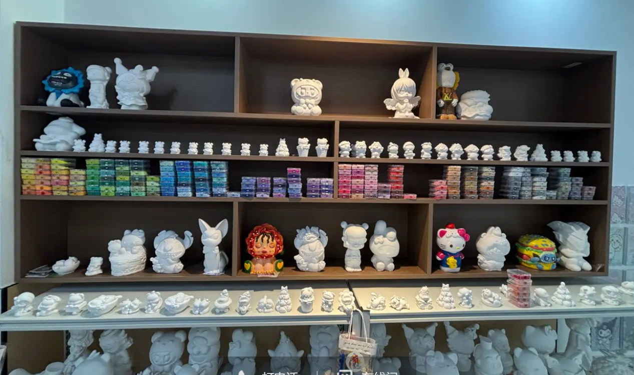 (转让)有点意思泼墨体验店 拼豆DIY石膏娃娃DIY手作体验